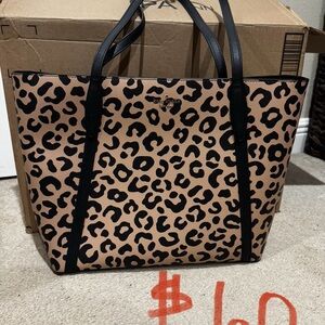 Kate Spade Tan and Black Leopard Tote
